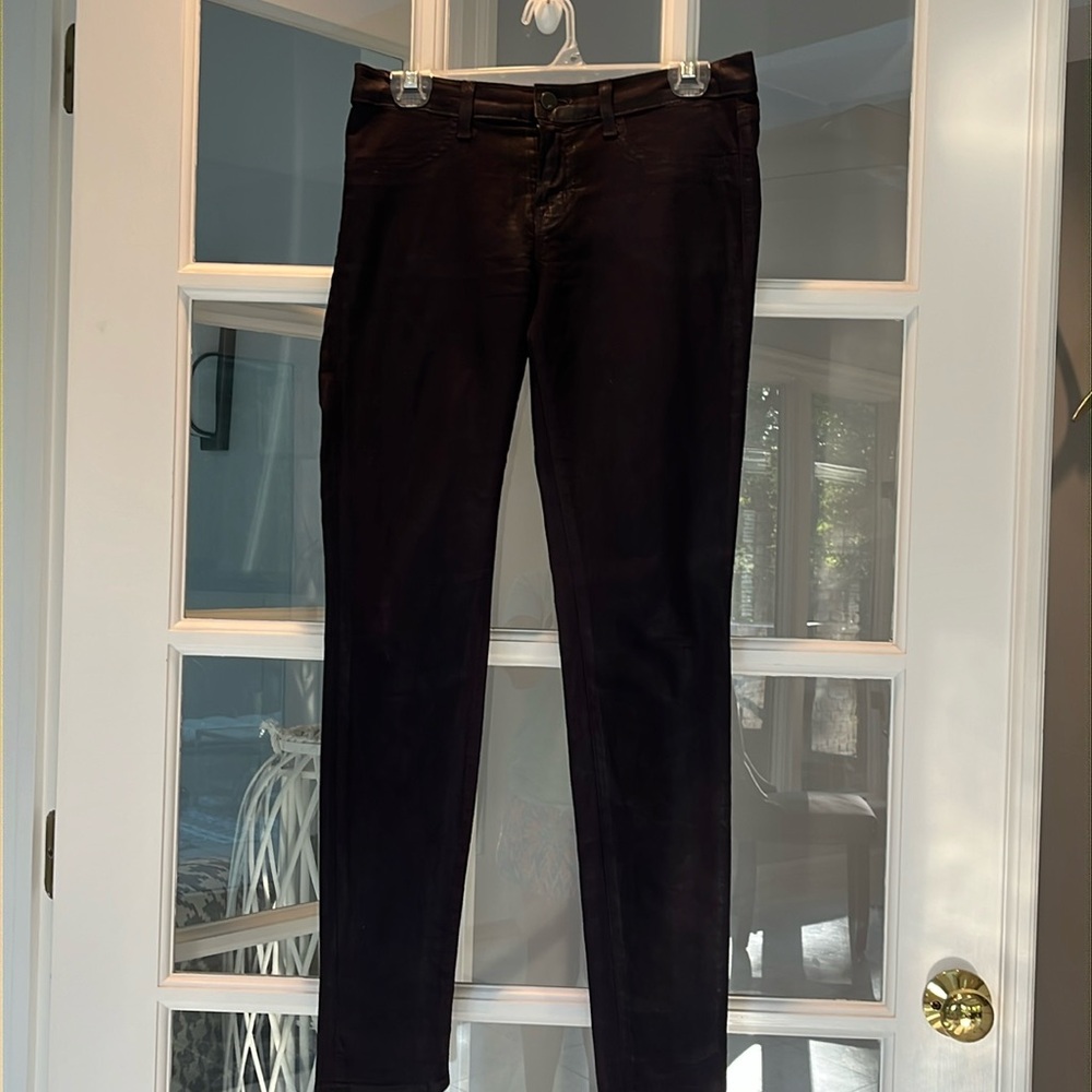 J Brand Womens Super Skinny Jeans In Tex C Pelt Dark Purple/Black - Sz 29